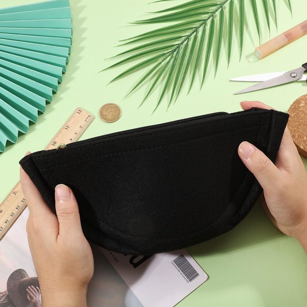 4215 Mini Half Round Felt Purse Organizer Insert Small Handbag Purse - Picture 3 of 7